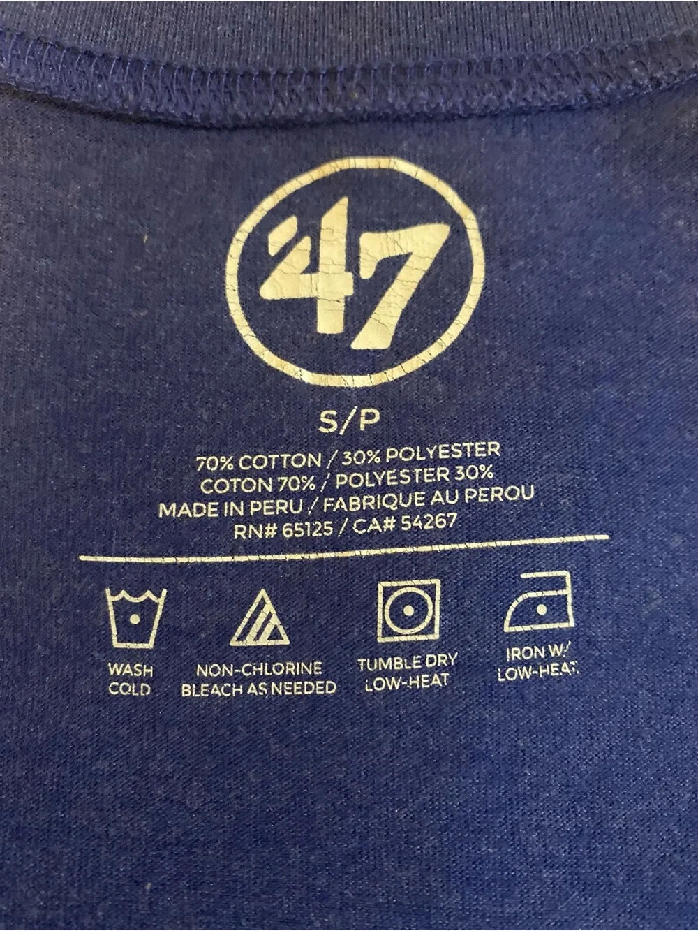 47 Chicago Cubs MLB Baseball Short Sleeve Graphic T-Shirt Blue Small